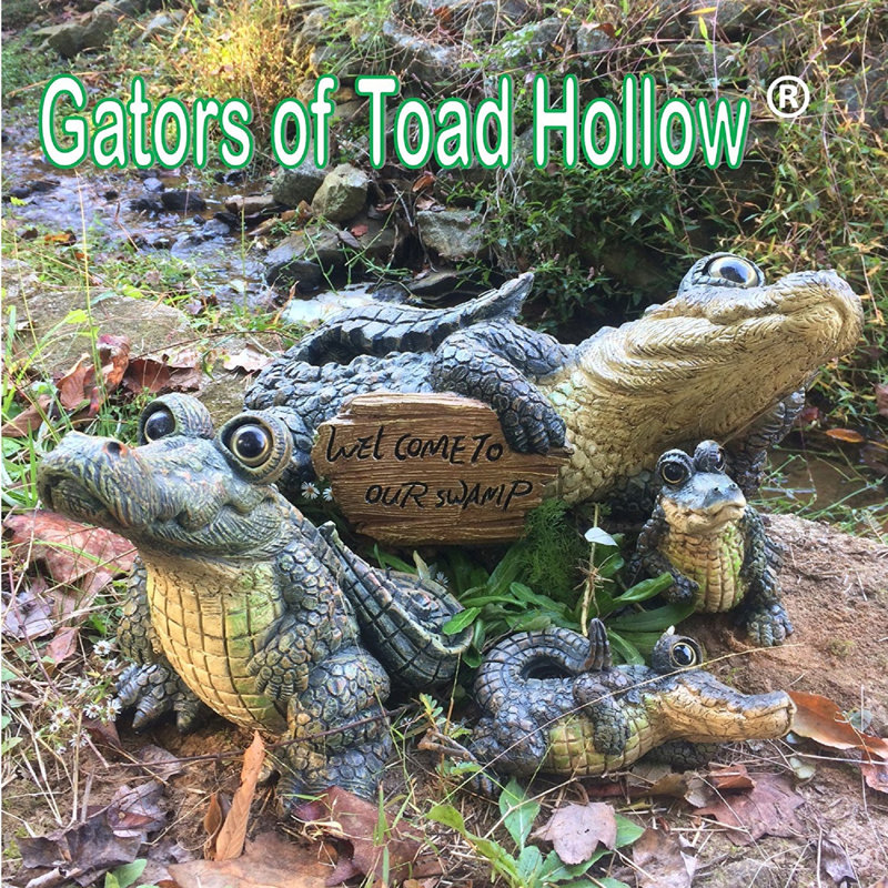 HomeStyles Whimsical Standing Gator the Alligator Garden Statue